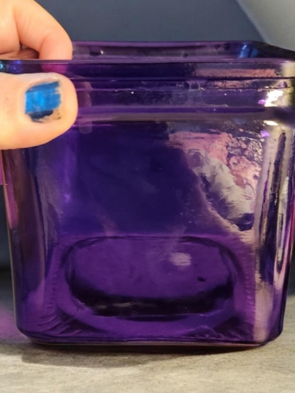Vintage Purple Glass Decorative Canister - Read Below ■ Final Price